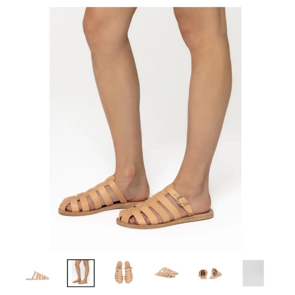 Ancient Greek Sandals Cosmia fisherman mule tan size 37